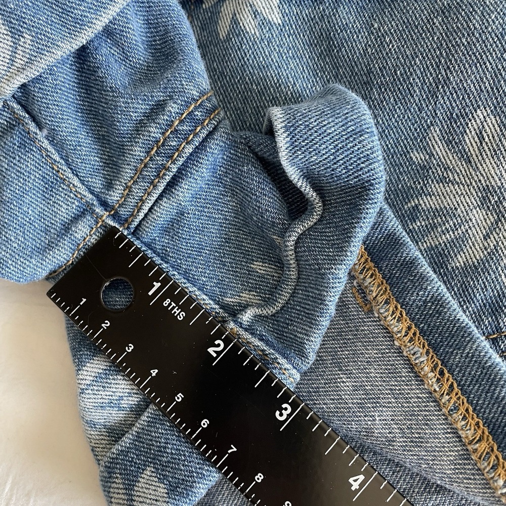 PacSun Mom Short Shorts 24 Daisy Floral Print Denim High Rise Surfer Girl Y2K - Picture 5 of 7